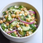 Salade de pois chiches concombre feta