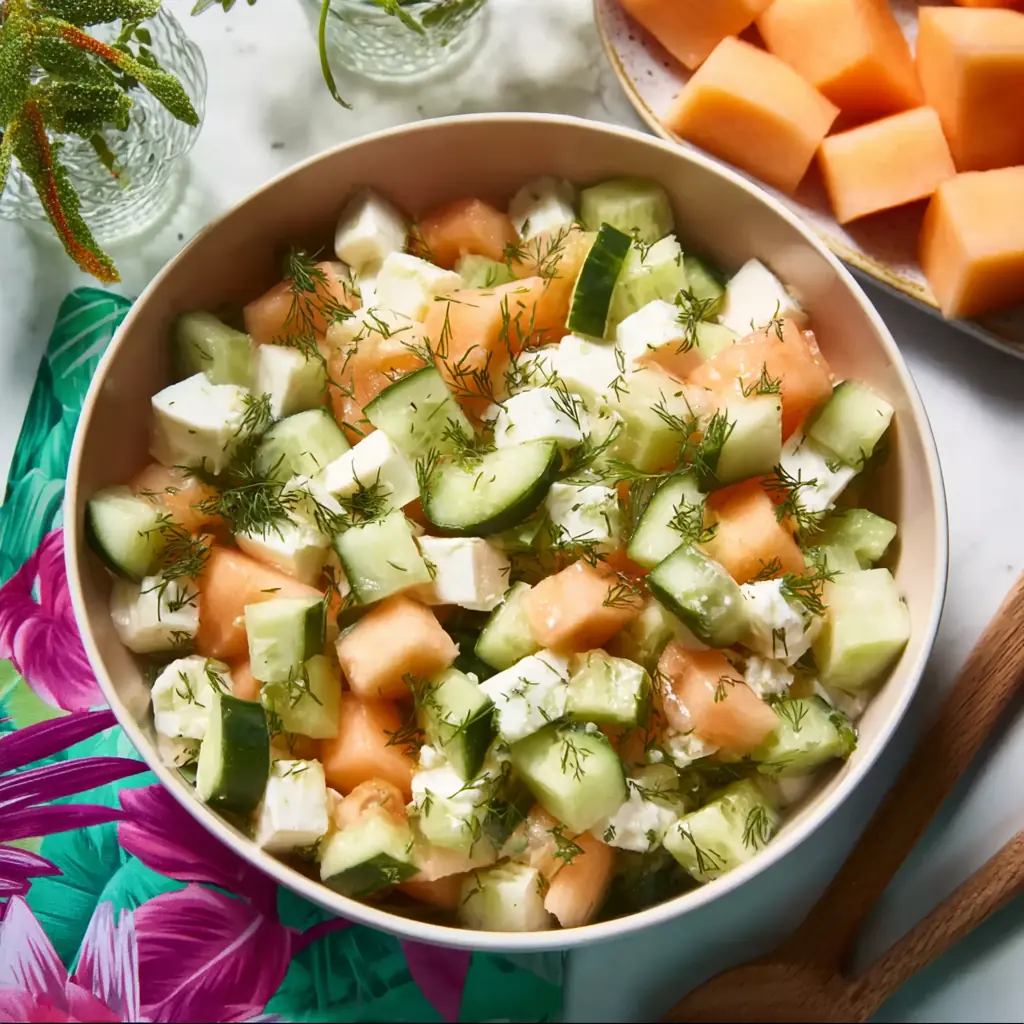Salade melon concombre