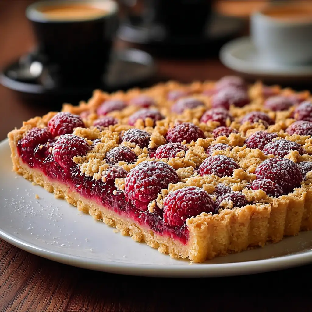 Tarte crumble framboise