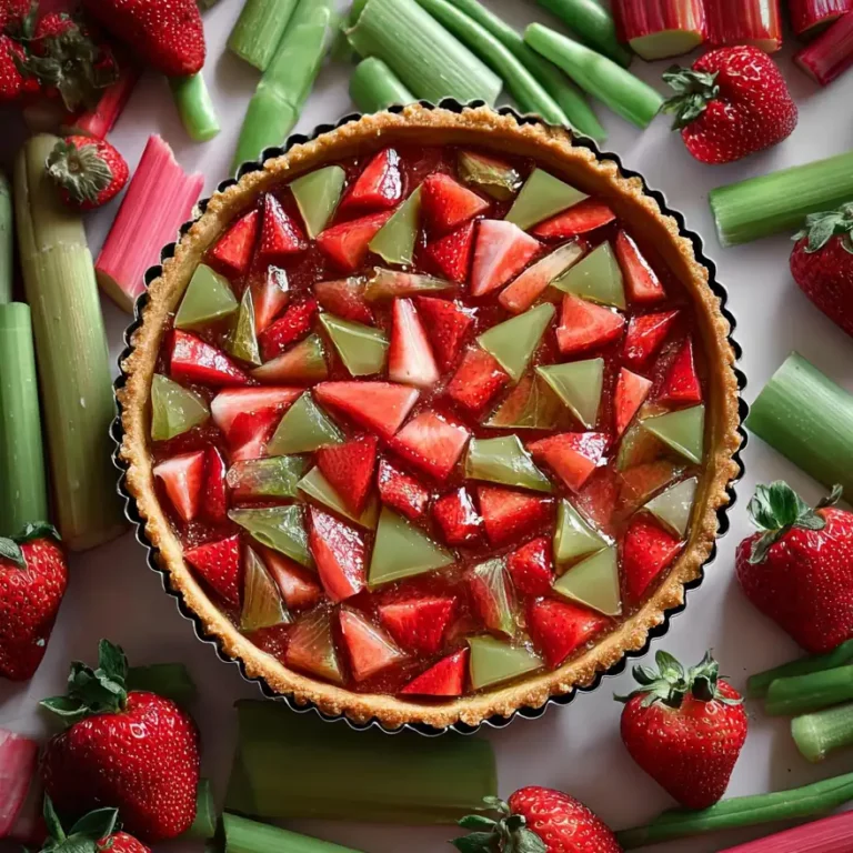 Tarte graphique rhubarbe
