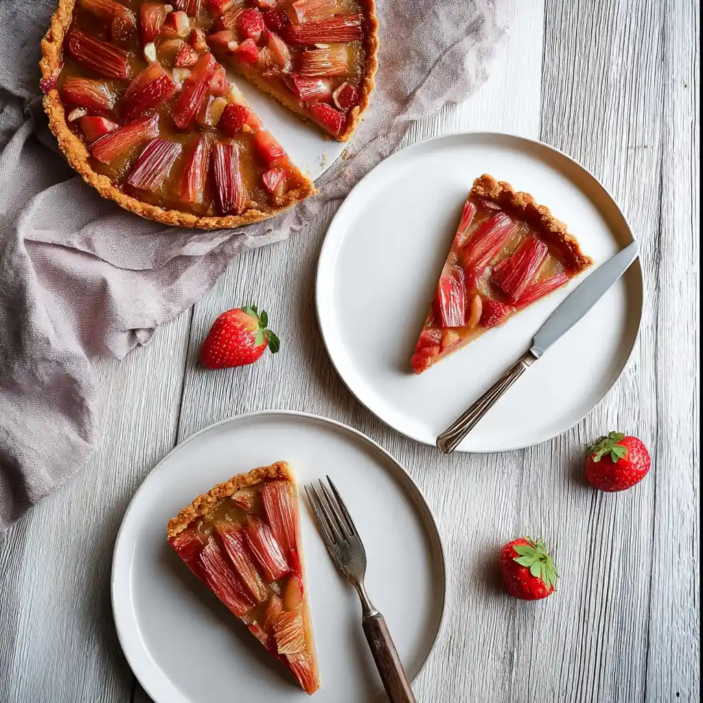 Tarte graphique rhubarbe