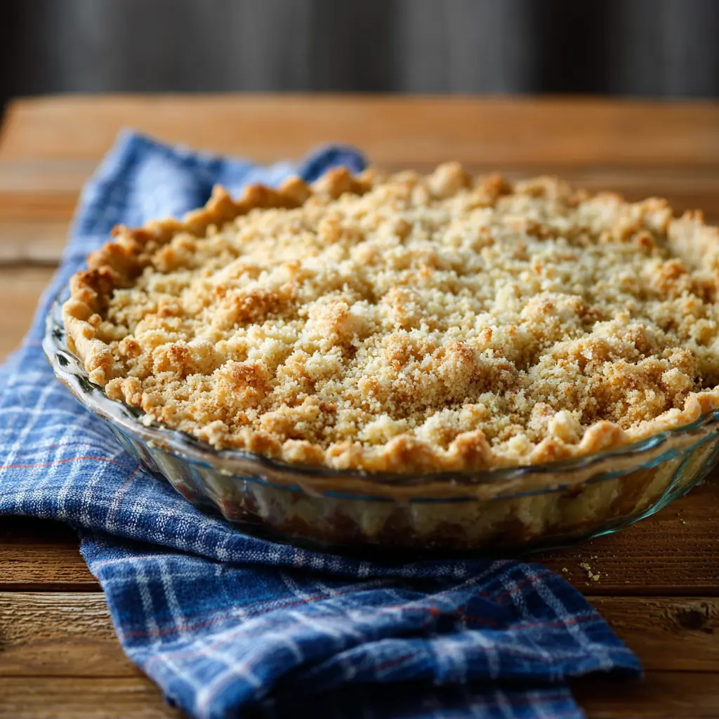 Tarte rhubarbe crumble