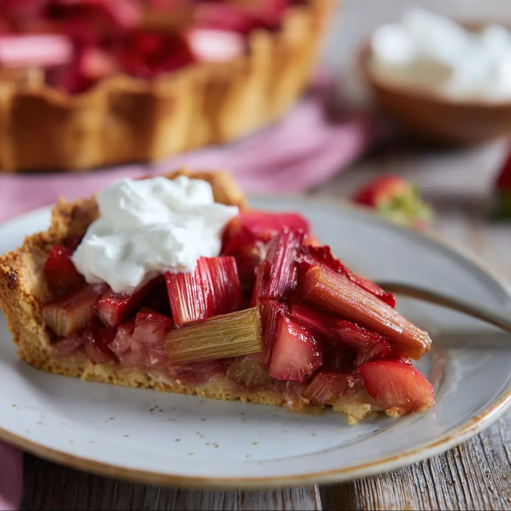 Tarte rhubarbe vanille