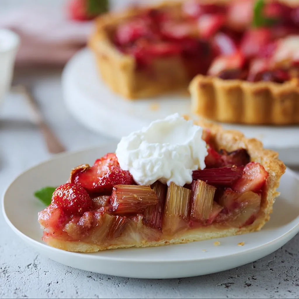Tarte rhubarbe vanille