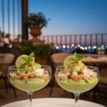 Verrines crabe avocat