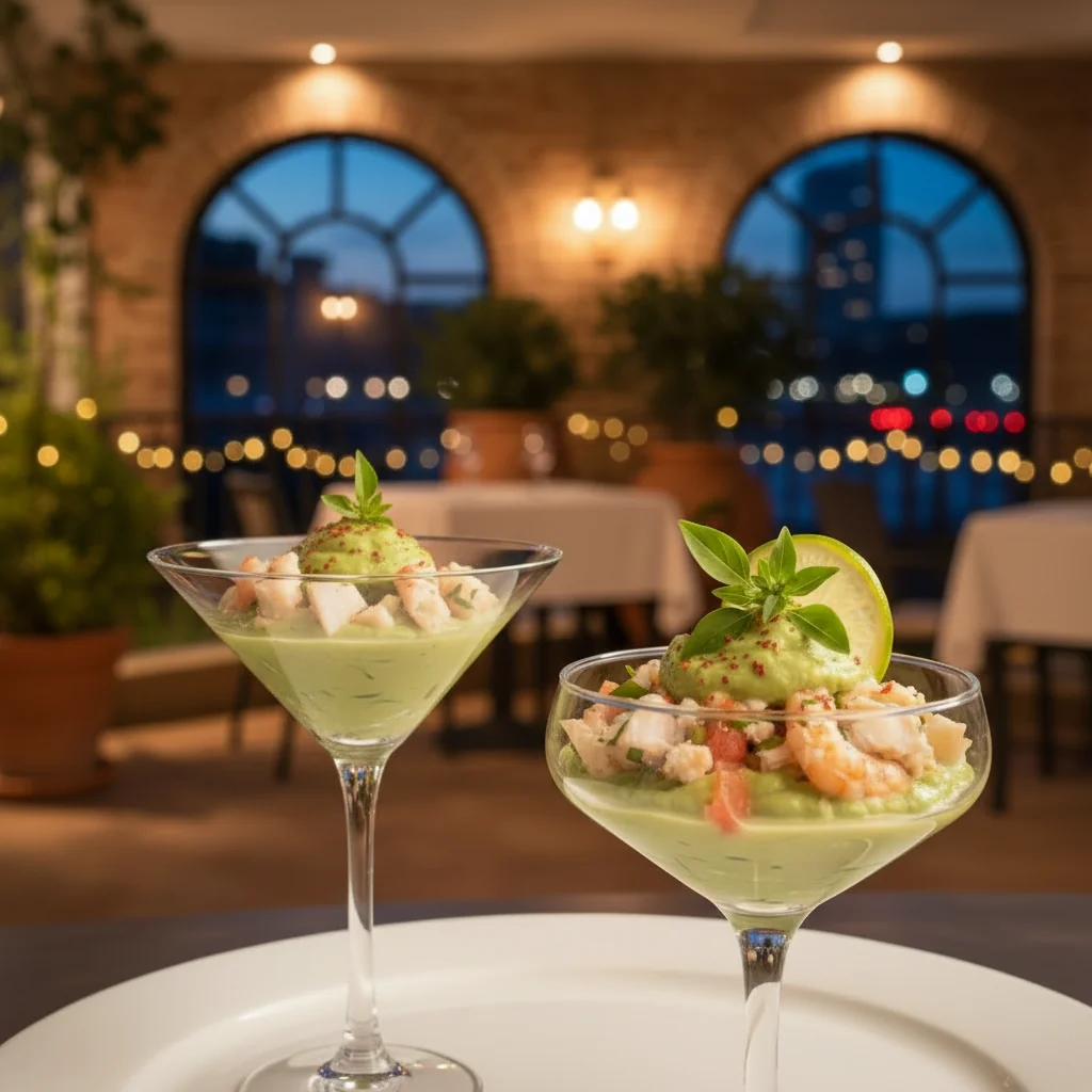 Verrines crabe avocat