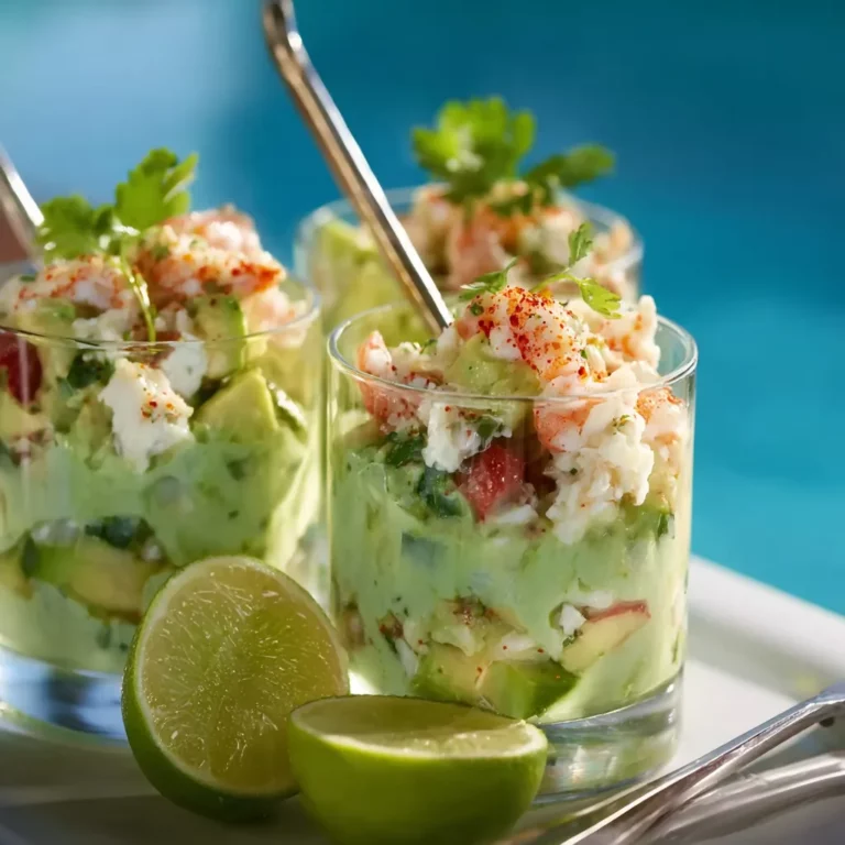 Verrines de crabe avocat