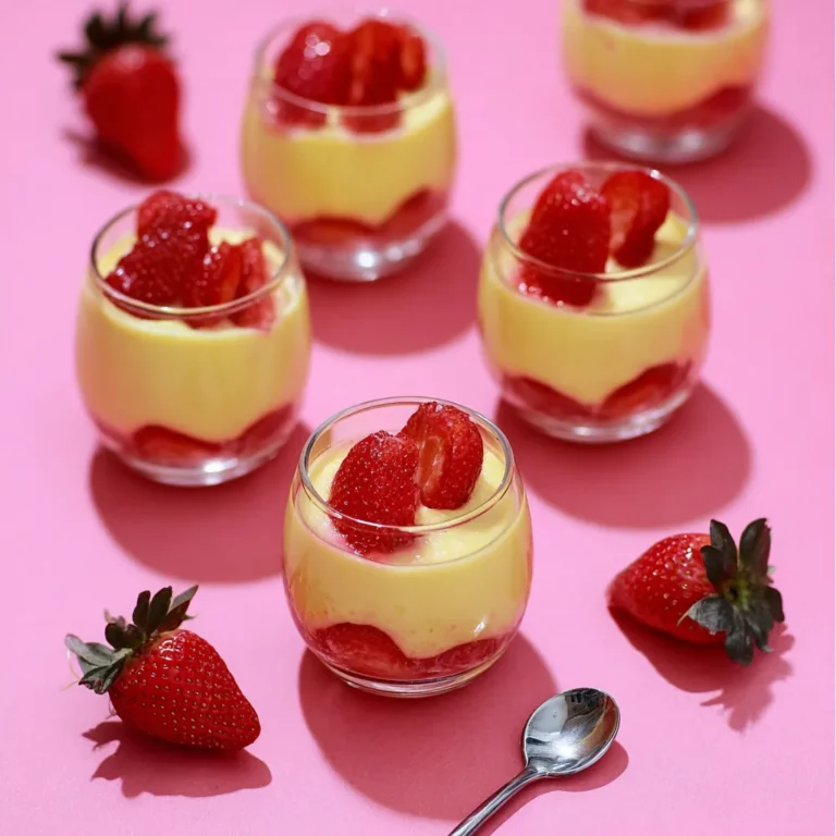 Verrines façon fraisier