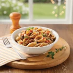 Bœuf crémeux aux coquilles