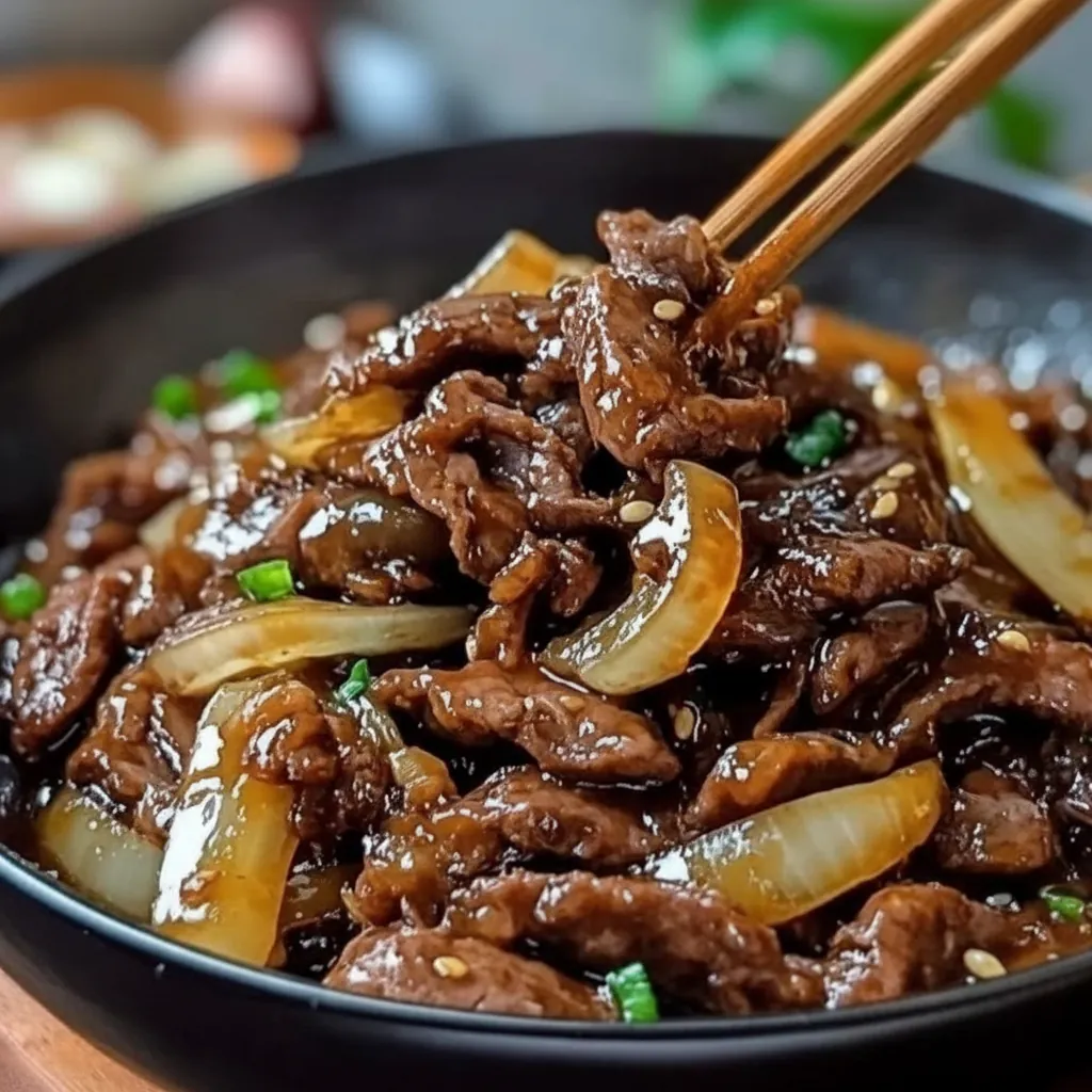 Bœuf sauté aux oignons