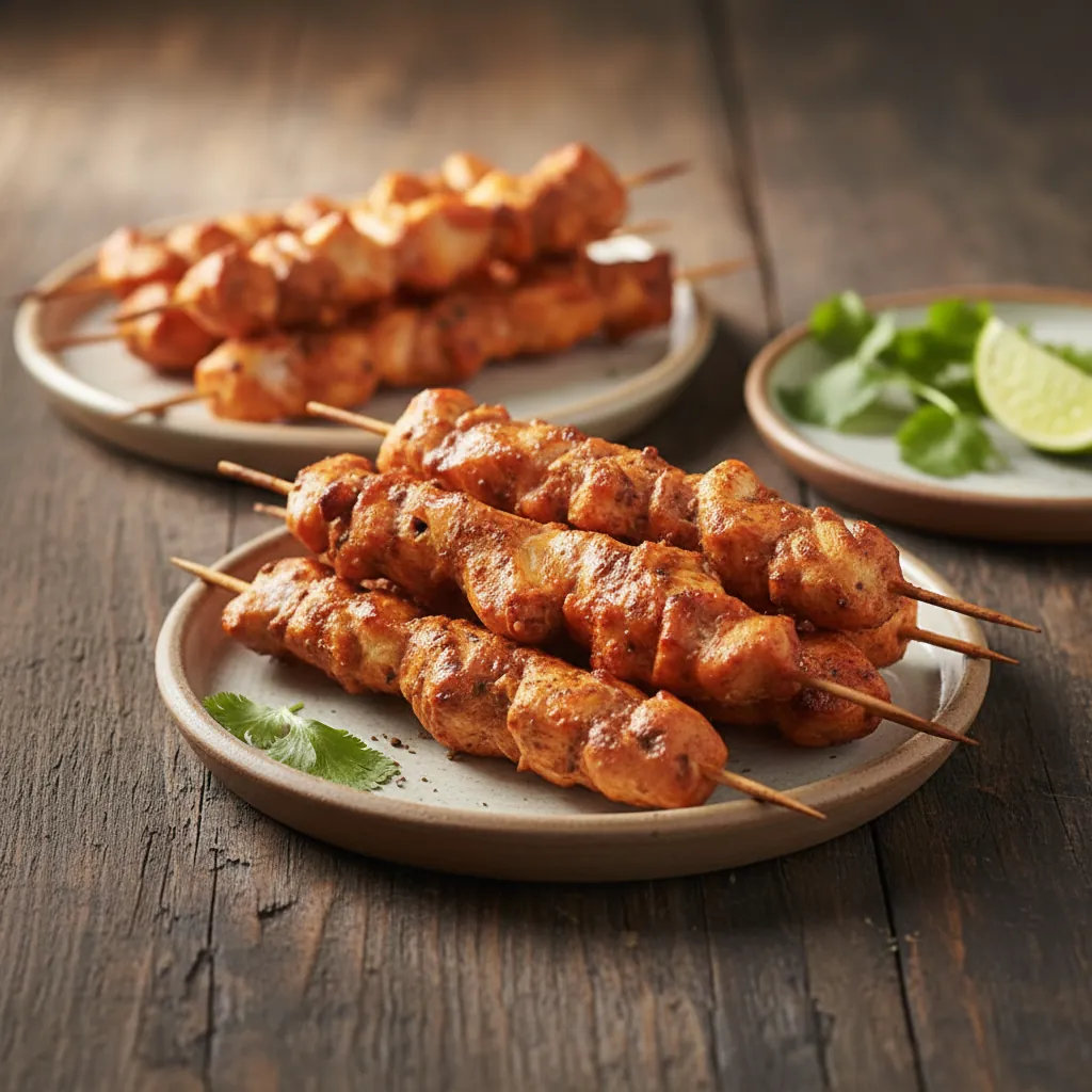 Brochettes de poulet au paprika : recette simple et savoureuse 4 Brochettes de poulet