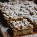 Crumbcake rhubarbe