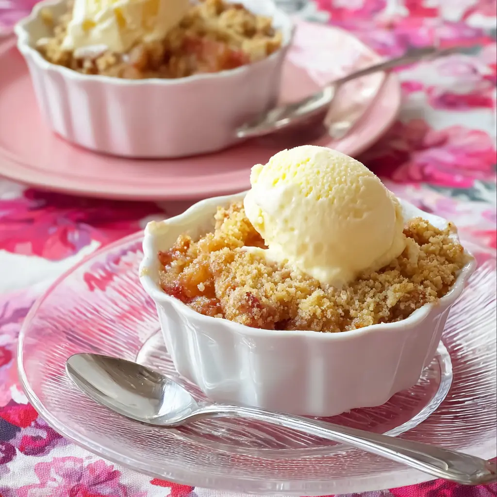 Crumble rhubarbe