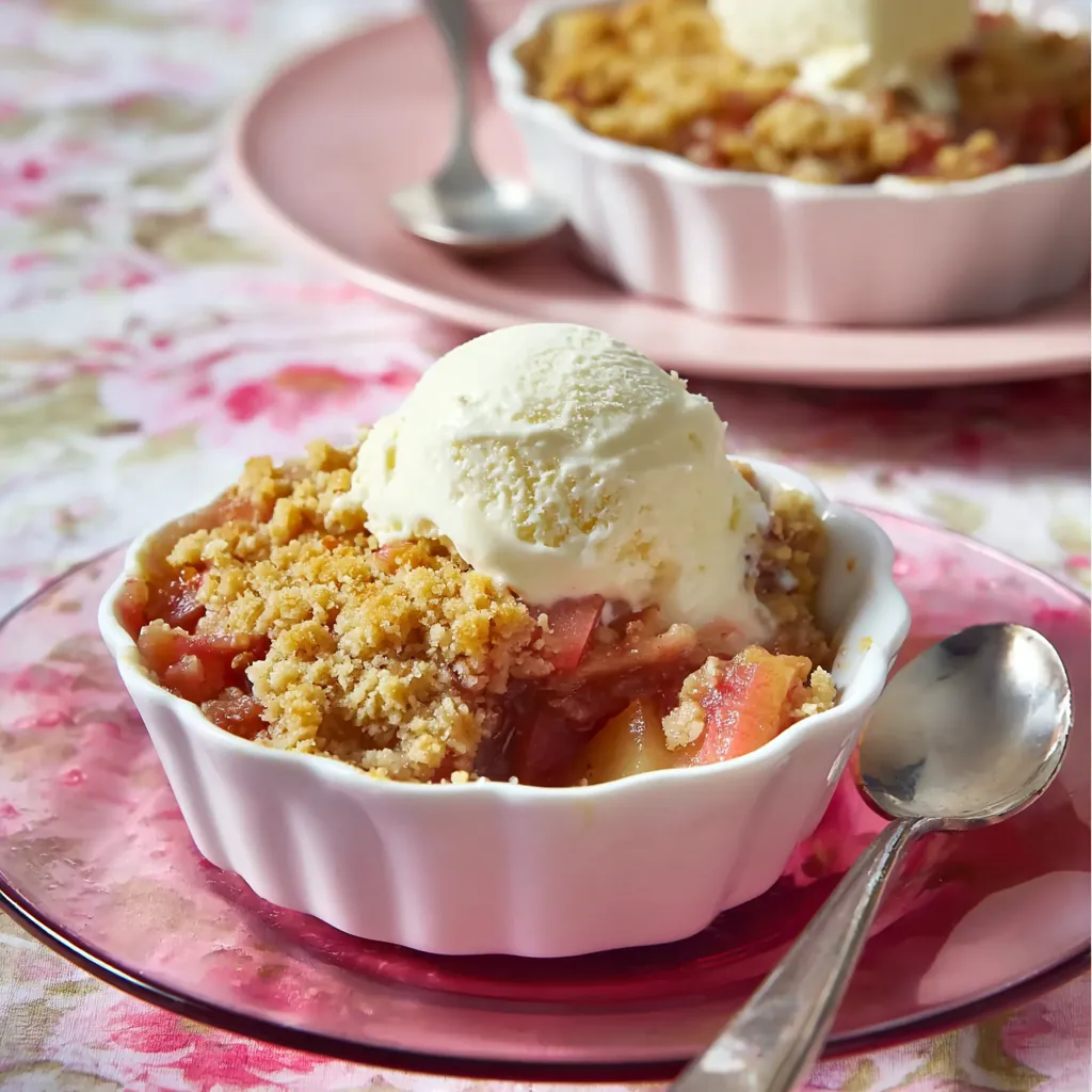 Crumble rhubarbe