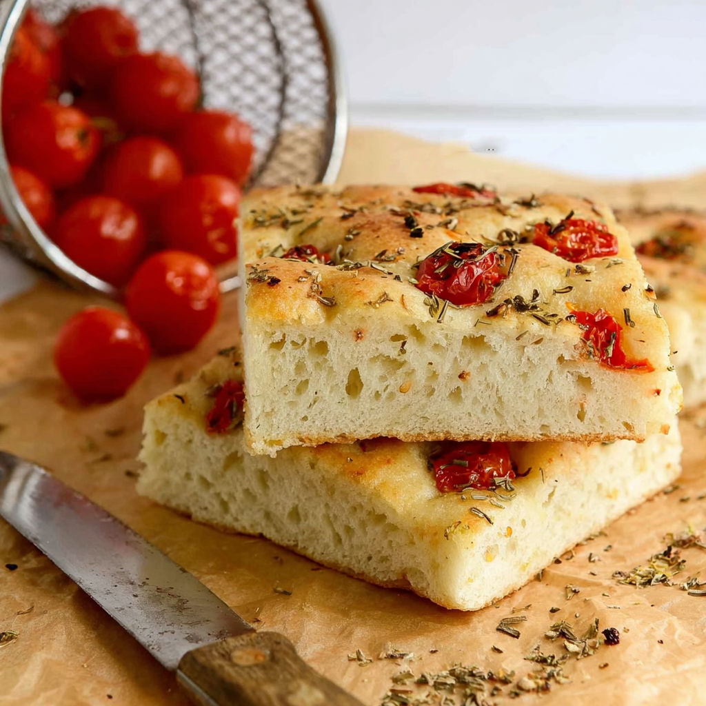 Focaccia tomates cerises