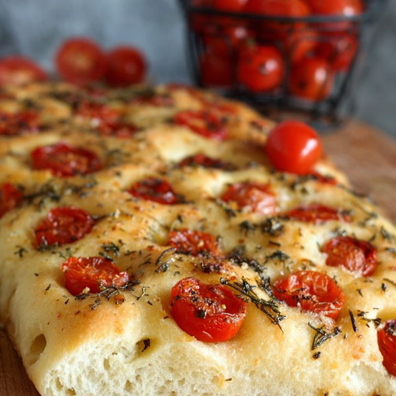 Focaccia tomates cerises