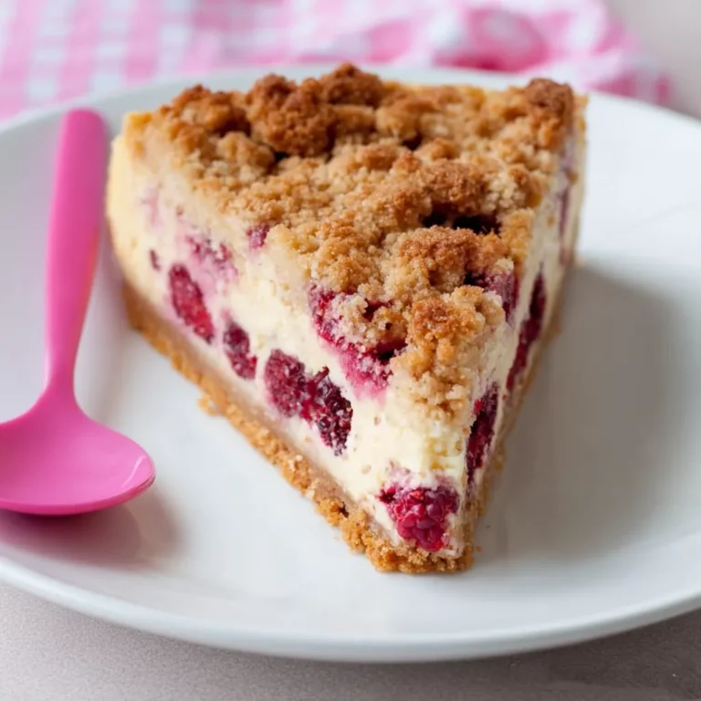 Gâteau framboises crumble