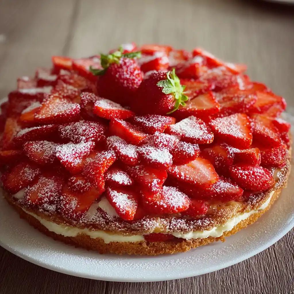 Gâteau magique fraises facile 3 couches incroyable dessert