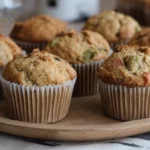 Muffins à la rhubarbe