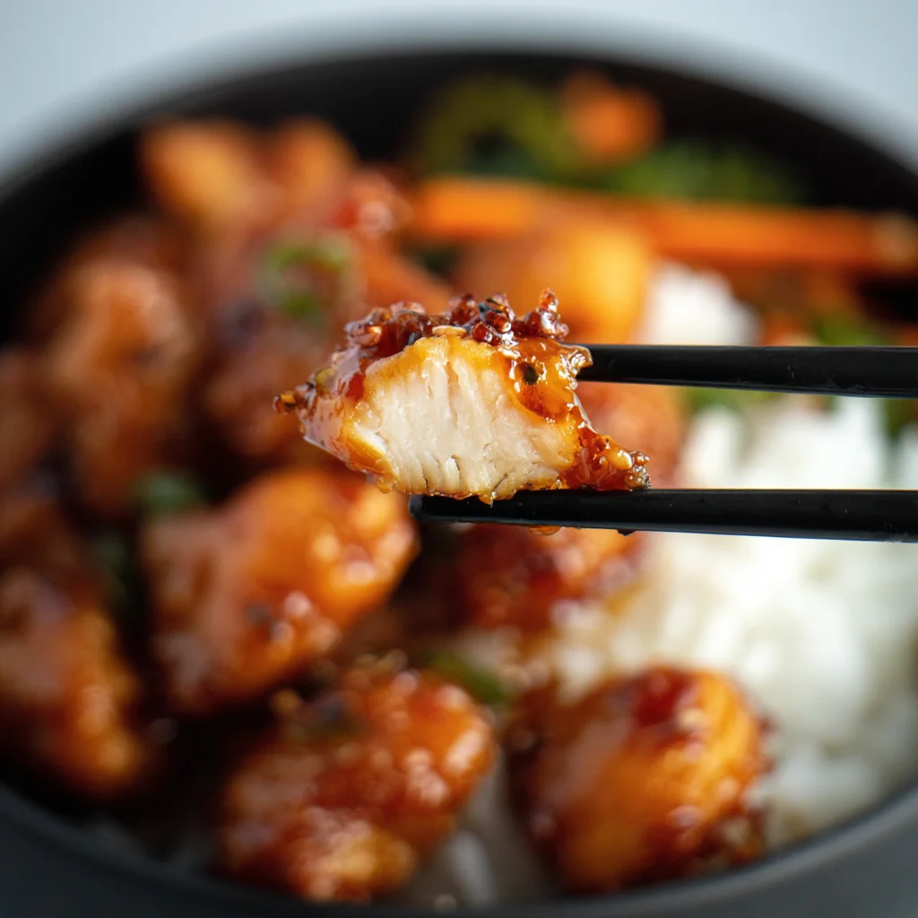 Poulet croustillant au miel