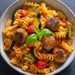 Risotto de pâtes courgettes