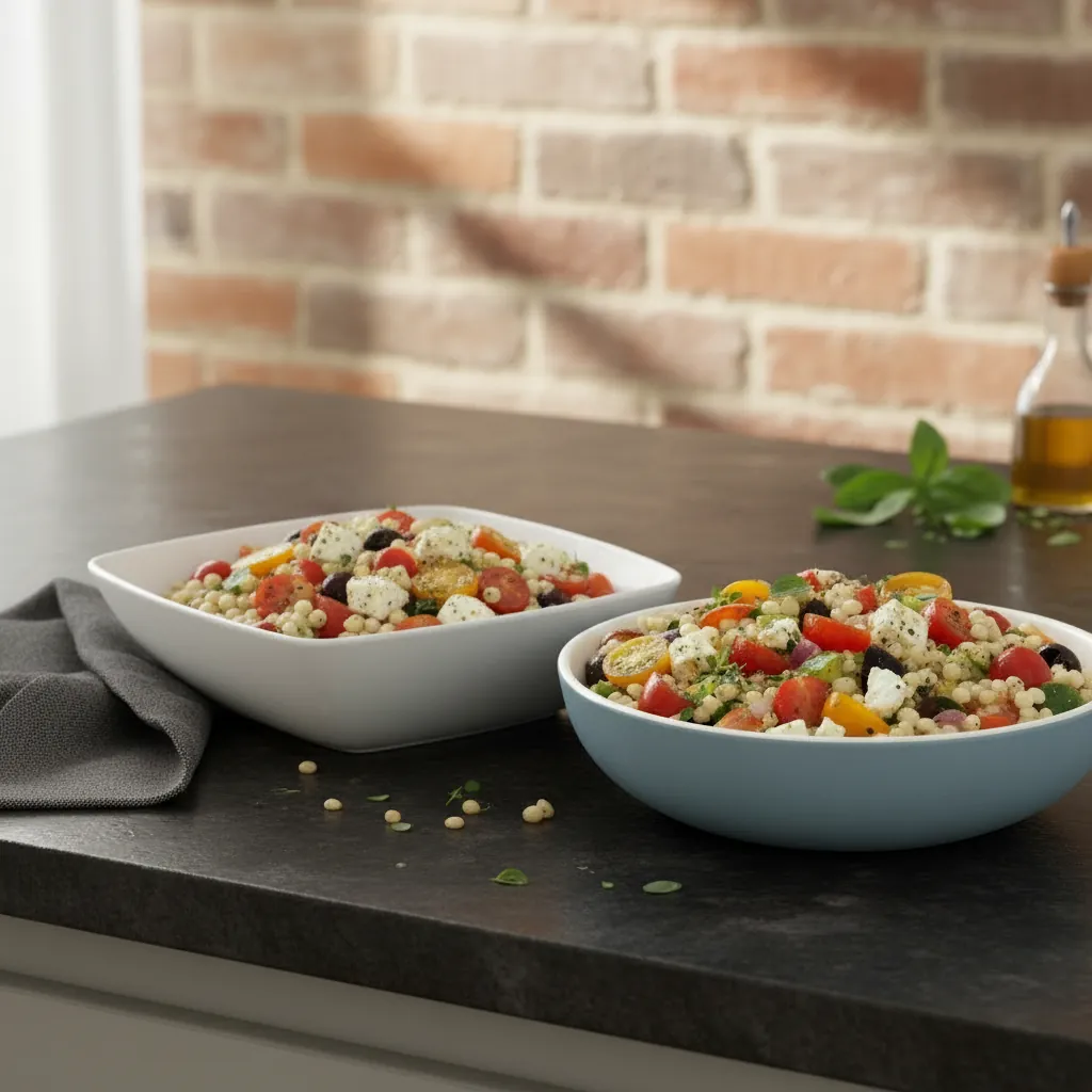 Salade de couscous perlé fraîche et facile aux saveurs méditerranéennes 4 Salade de couscous perlé
