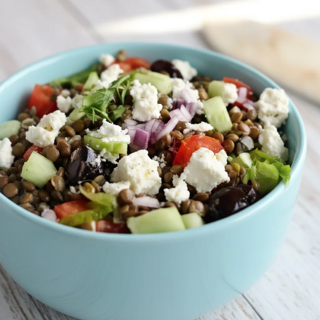 Salade de lentilles et feta