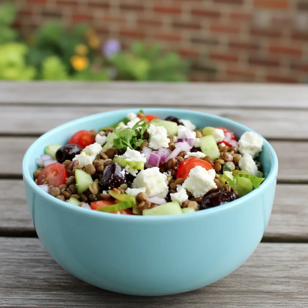 Salade de lentilles et feta