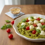 Salade de pâtes pesto-mozzarella