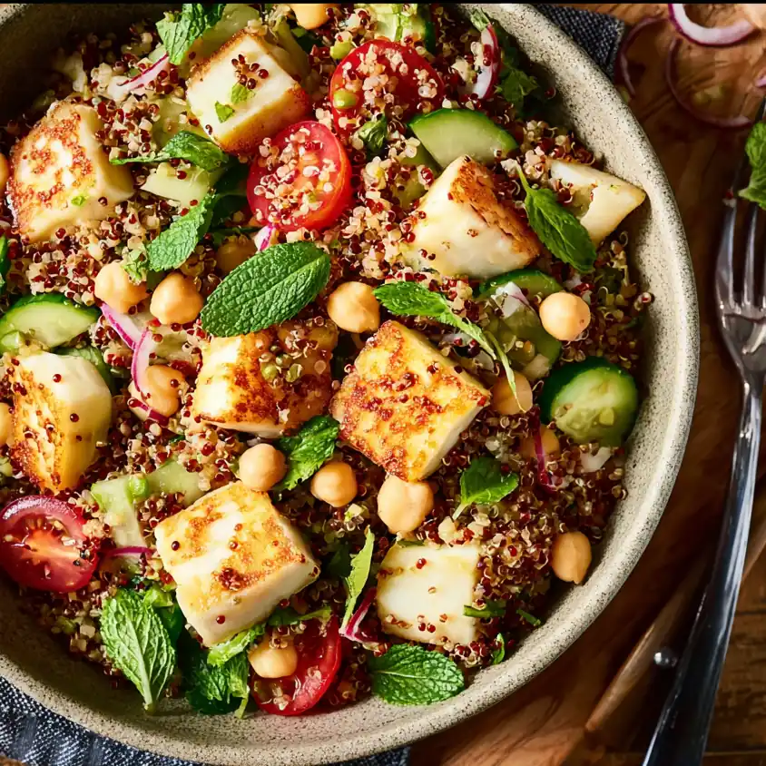 Salade de quinoa au halloumi facile et savoureuse 4 Salade de quinoa