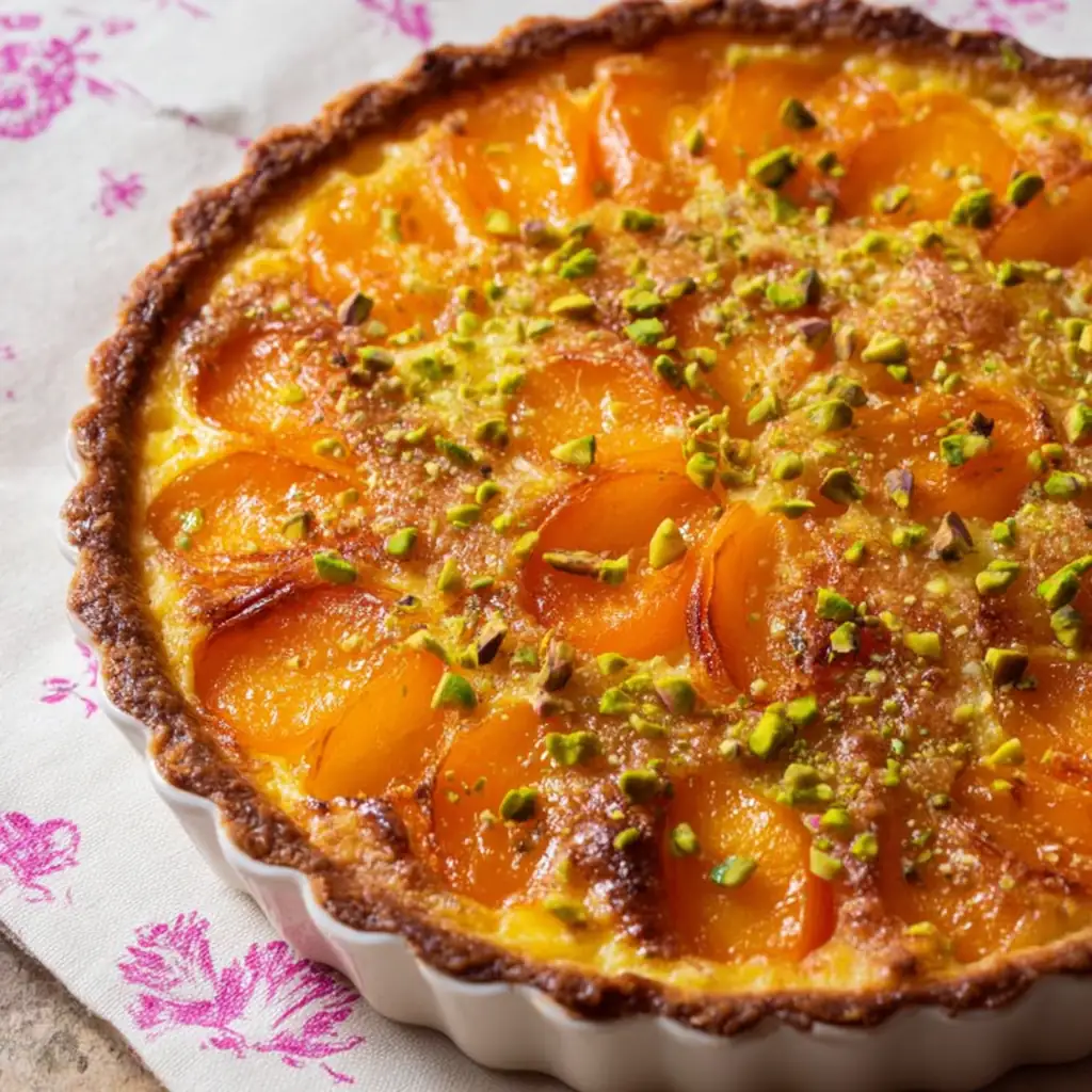 Tarte abricot pistache