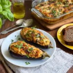 Aubergines farcies au riz