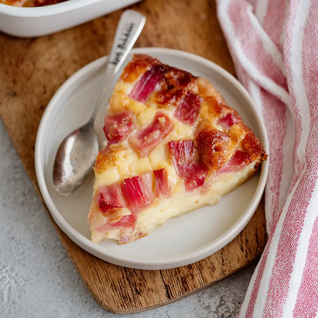 Clafoutis crémeux rhubarbe