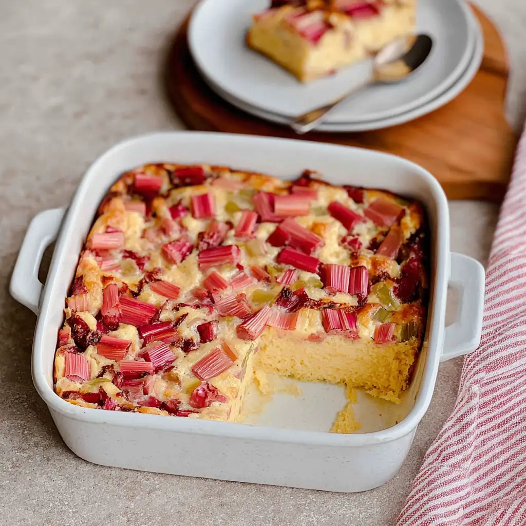 Clafoutis crémeux rhubarbe