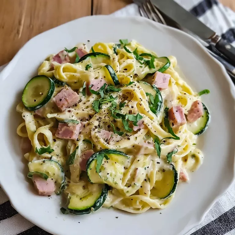 Courgettes carbonara