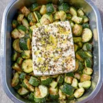 Courgettes feta au four