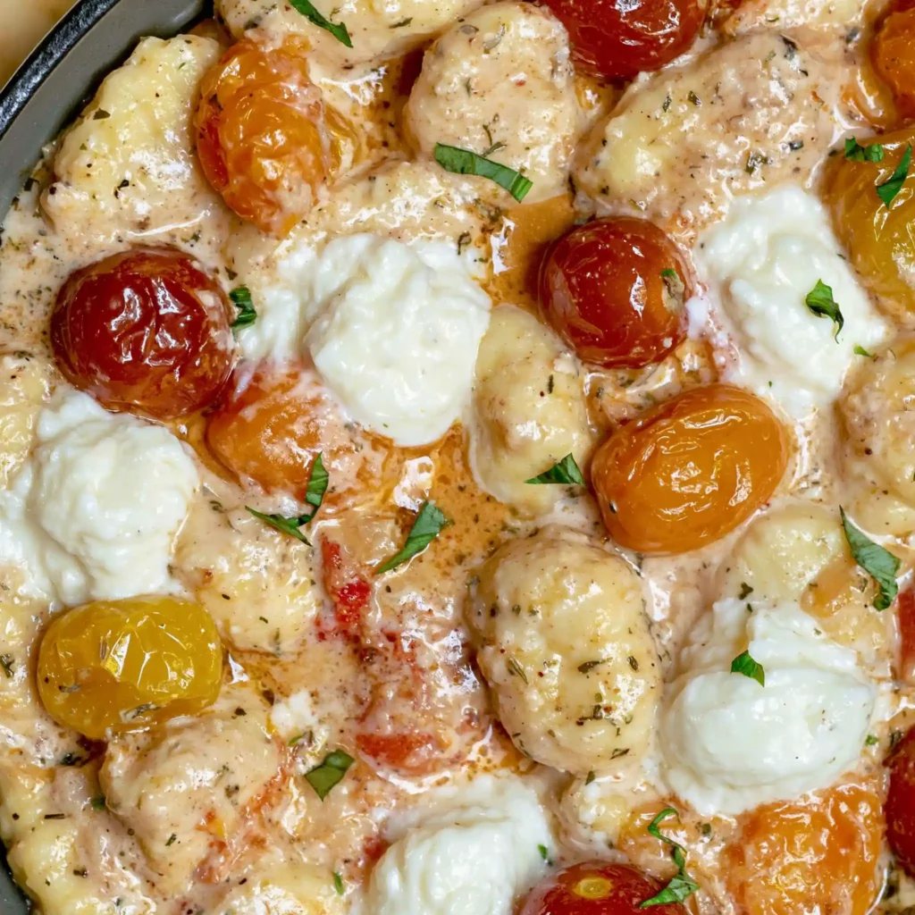 Gnocchi burrata tomates cerises
