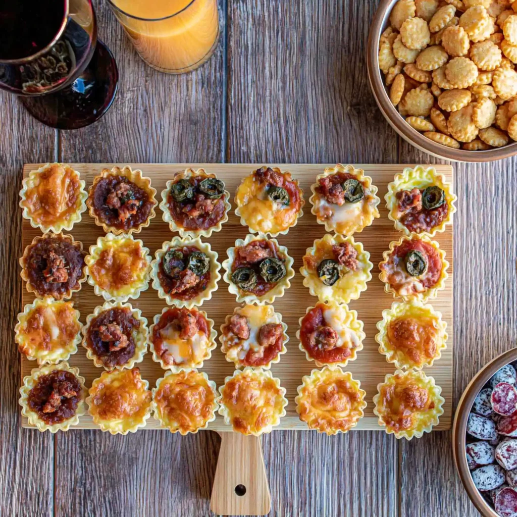 Minis pizzas apéritives faciles pour un buffet convivial 4 Minis pizzas