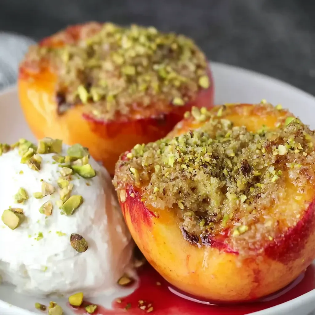 Nectarines rôties pistaches : dessert fruité simple et raffiné 4 Nectarines rôties pistaches
