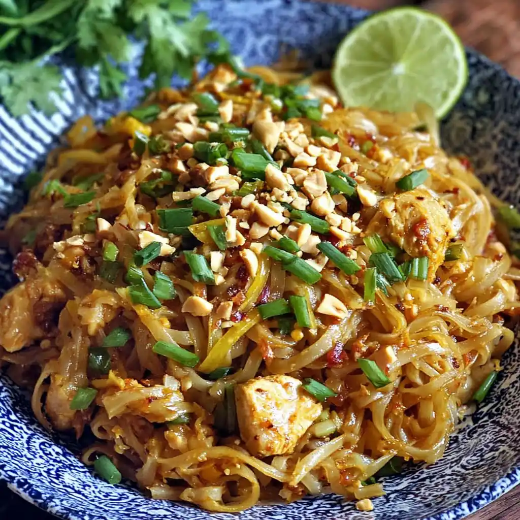 Pad Thaï Poulet Facile et Rapide : recette asiatique savoureuse 4 Pad Thaï Poulet