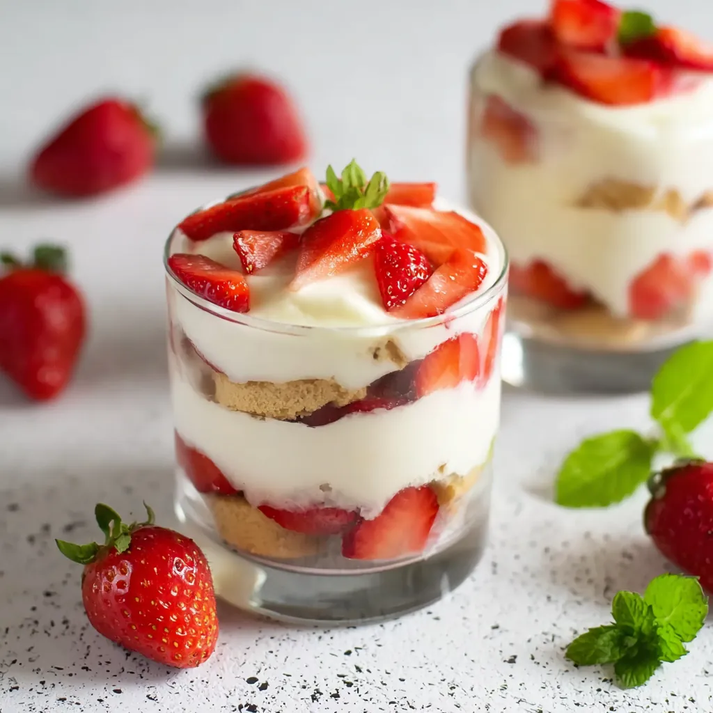 Parfait à la fraise
