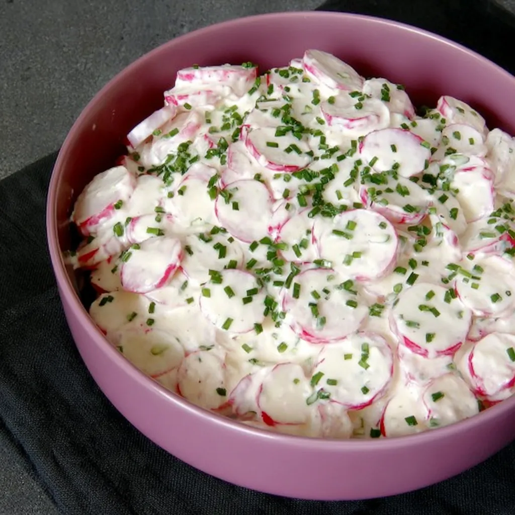 Salade radis chèvre frais