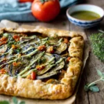 Tarte rustique aubergine