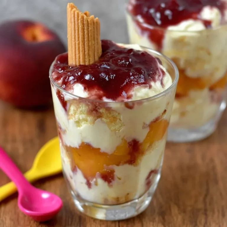 Verrine pêche melba