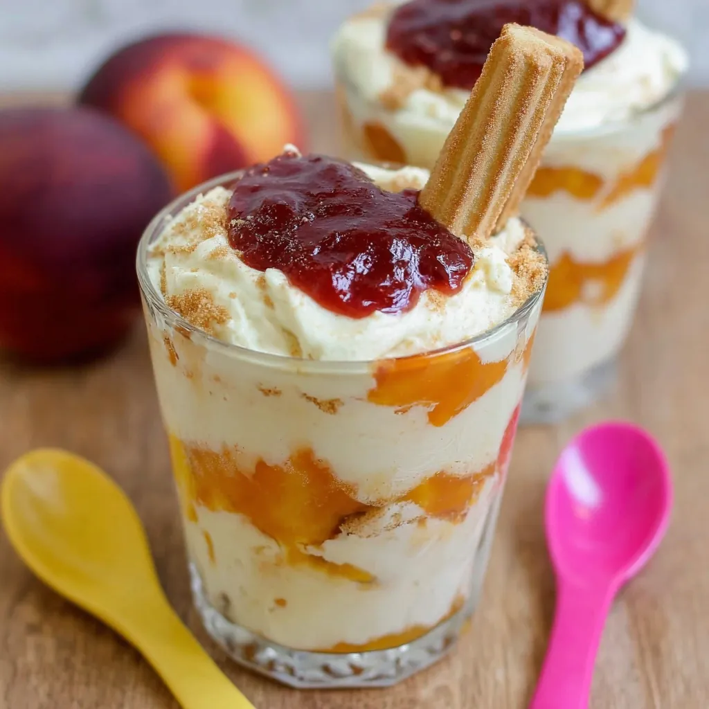 Verrine pêche melba