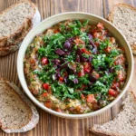 Babaganoush aubergine poivron