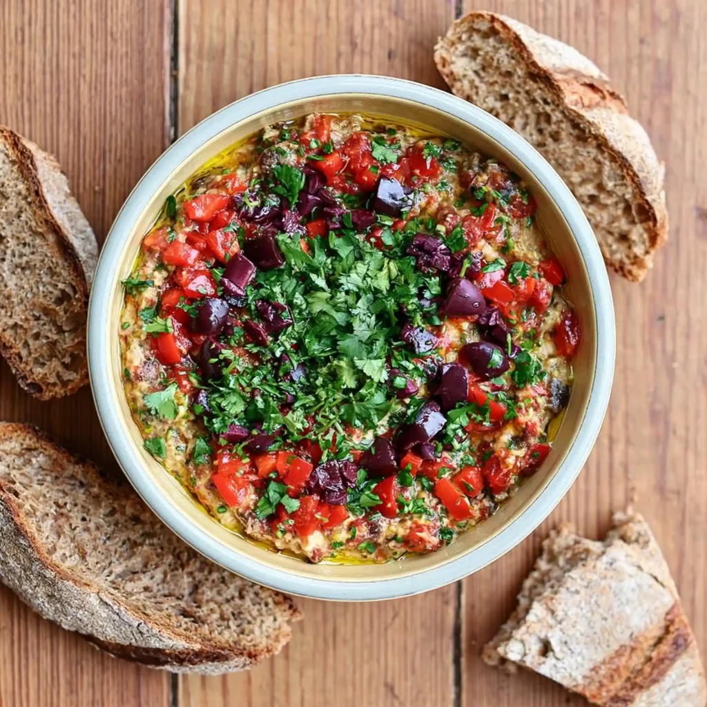 Babaganoush aubergine poivron