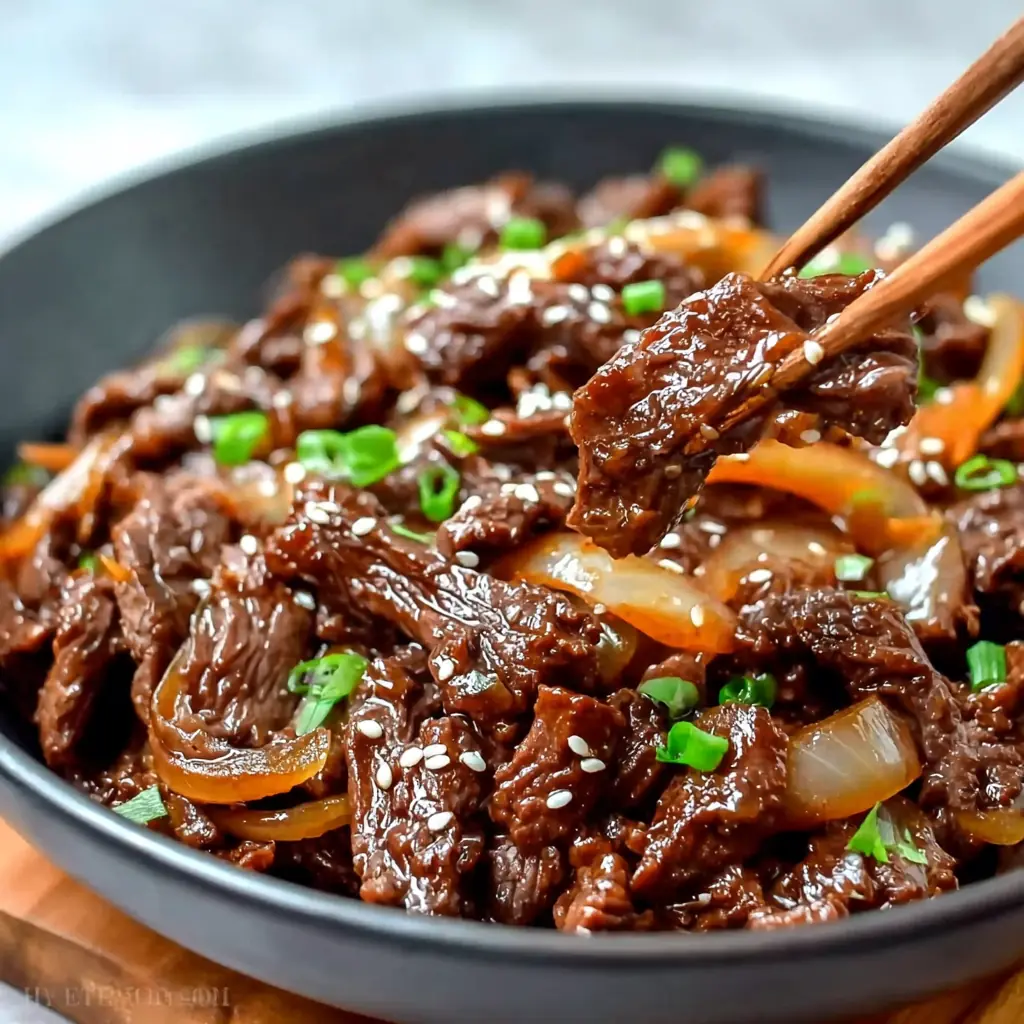 Bœuf sauté oignons