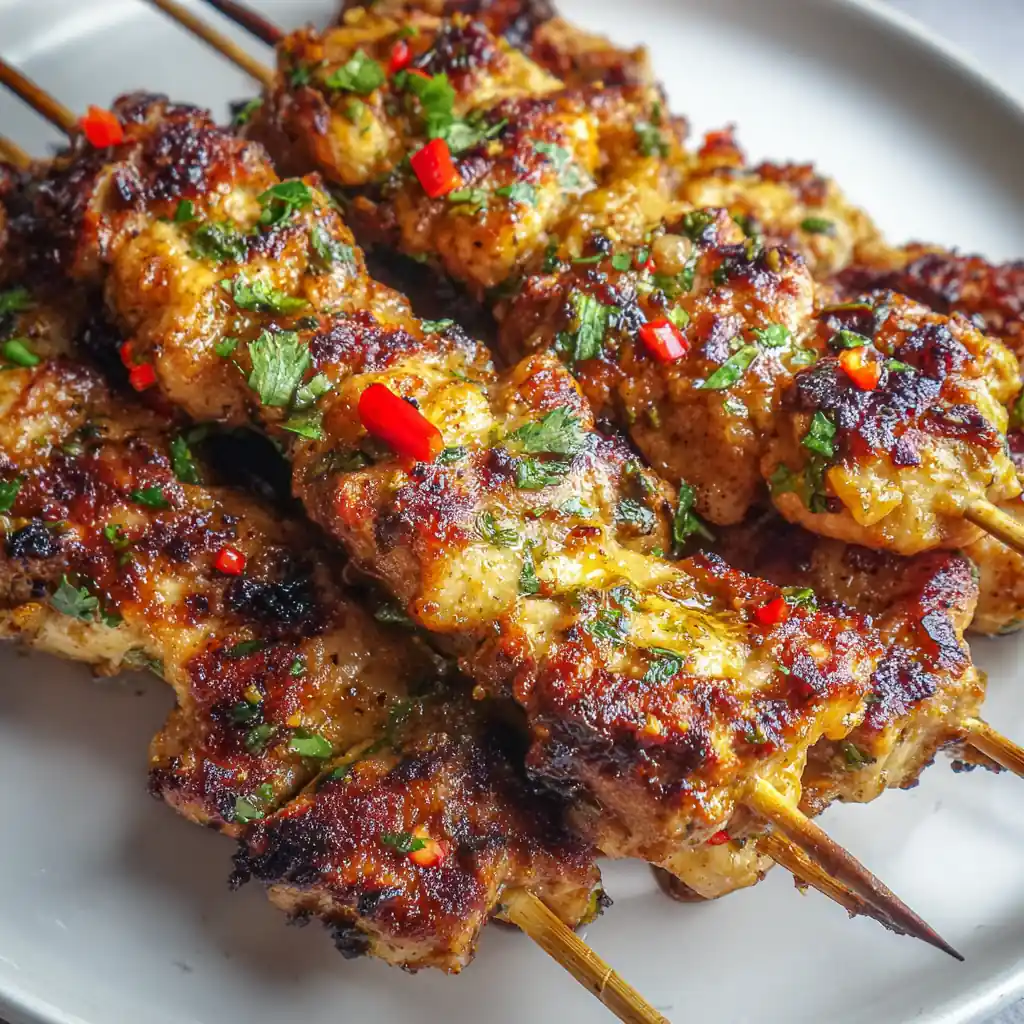 Brochettes poulet thaï coco