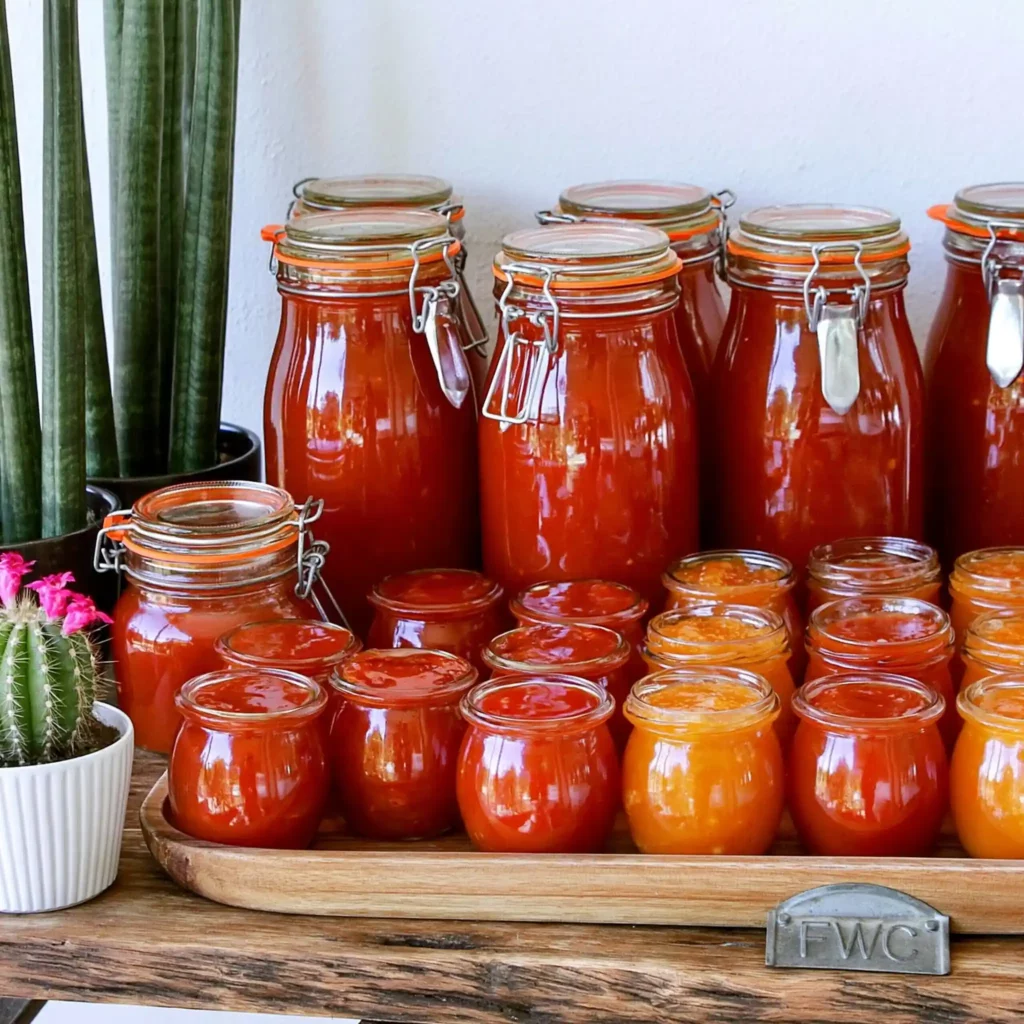Conserves de sauce tomate